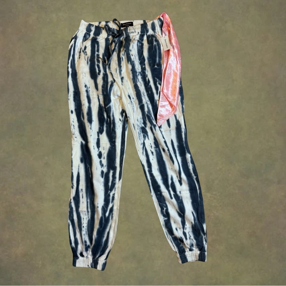 NWT Juicy Couture Tie Dye Joggers Drawstring Waist Casual Pants Size M